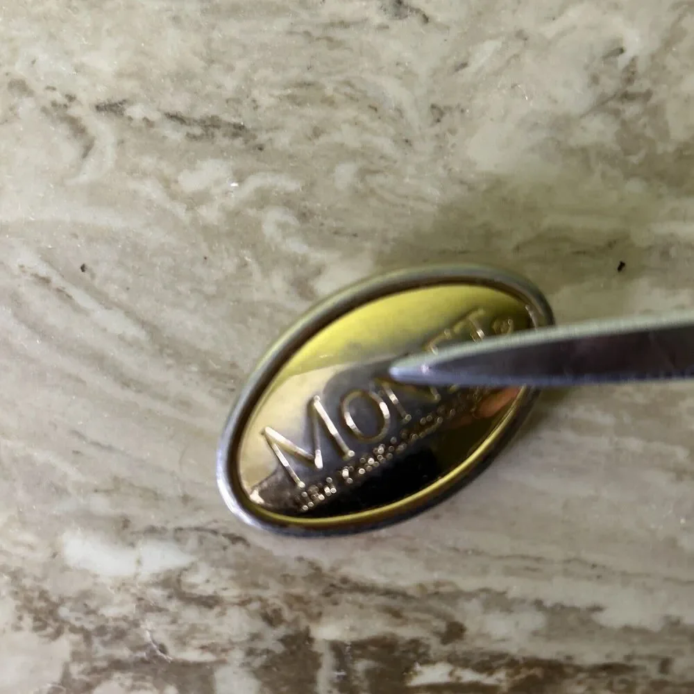Monet Jewelry Work Pin Brooch FLAWED-Extremely Tarnished